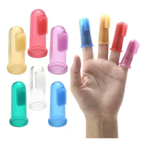 Cepillo de Dientes de Silicona para Dedos de Doble Cara – Pack de 6 (con cajitas)