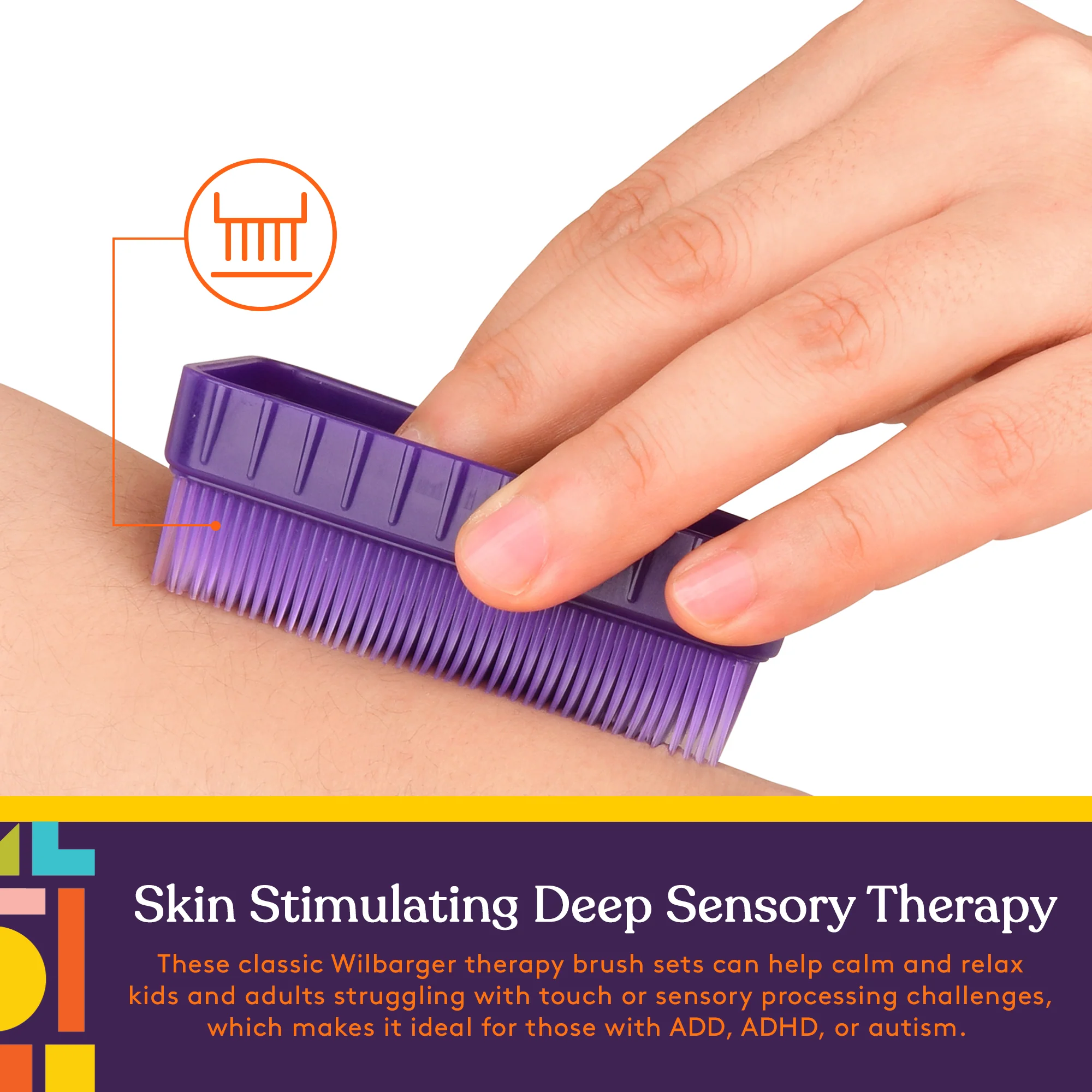Cepillos sensoriales Therapressure multicolor – Pack de 6 - Imagen 2