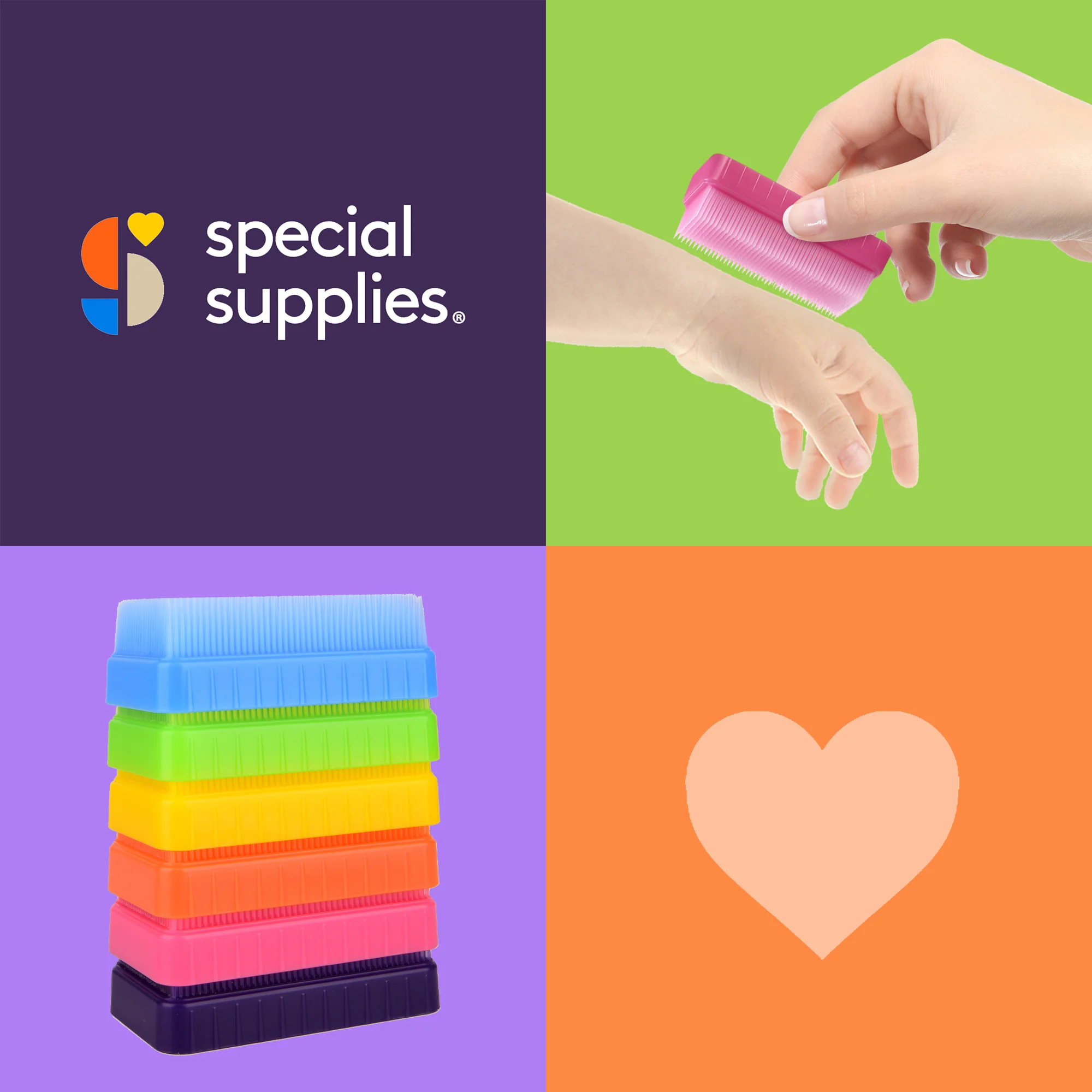 Cepillos sensoriales Therapressure multicolor – Pack de 6 - Imagen 9
