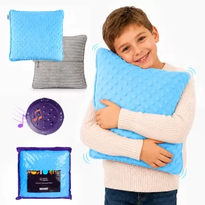 Cojín Sensorial Vibratorio (celeste + gris)